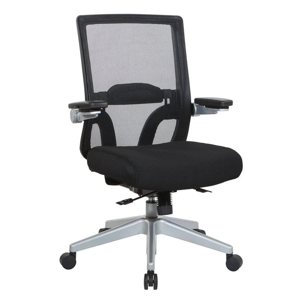Black Mesh Back Flip Arm Chair T61924