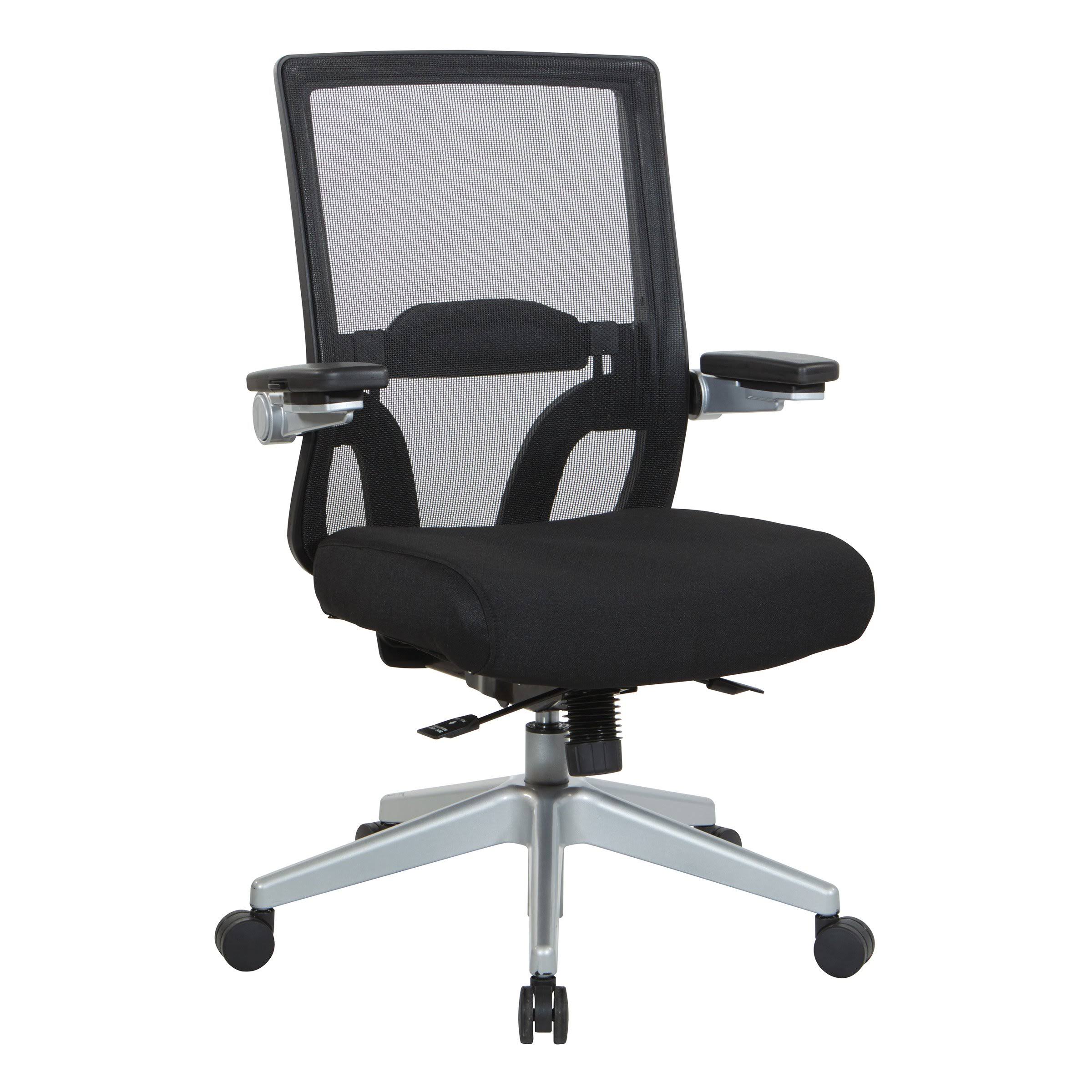 Black Mesh Back Flip Arm Chair T61924