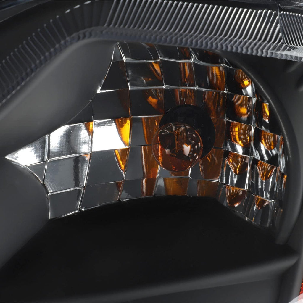 Pair Halogen Projector Headlights Black Housing I700