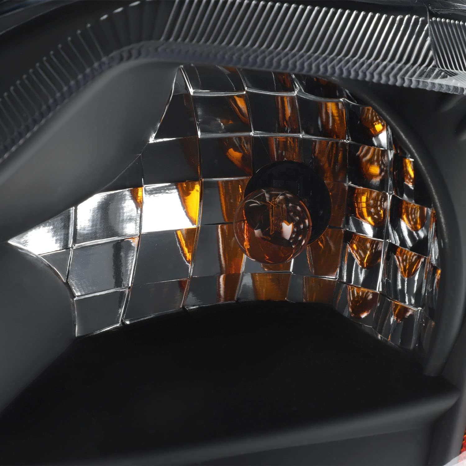 Pair Halogen Projector Headlights Black Housing I700