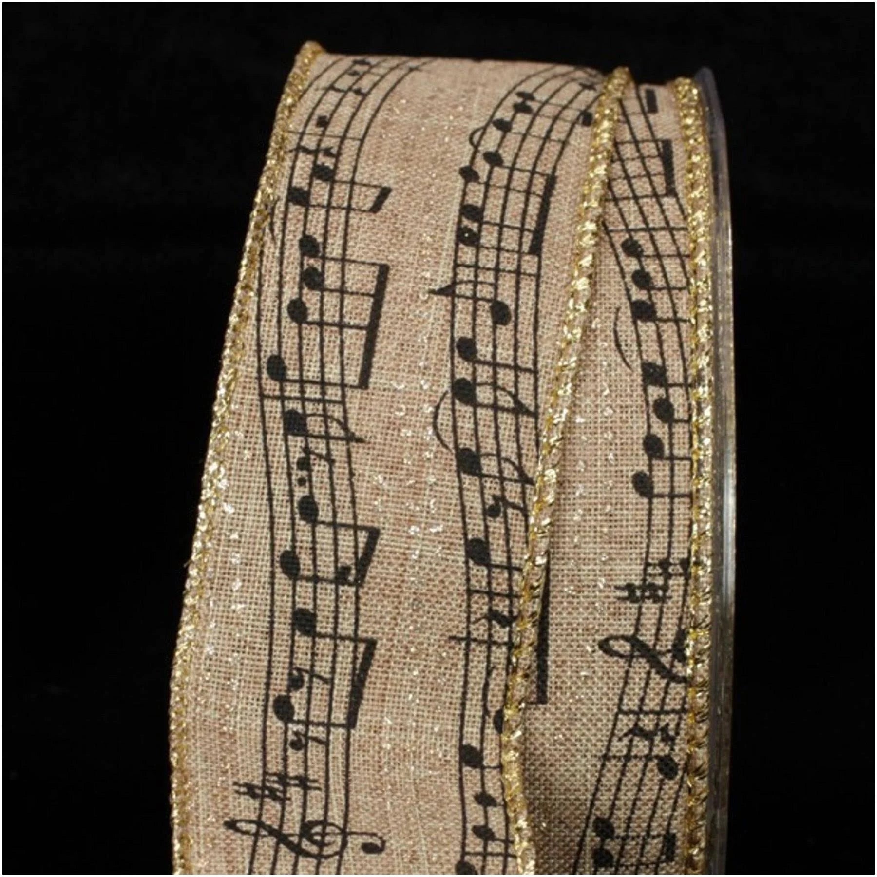 2 Pack Gold Trim Wired Ribbon 1.5 x 40 Yards J28025