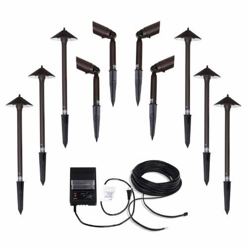 Waterproof Low Voltage Landscape Lighting Set with Spike Stand L6384