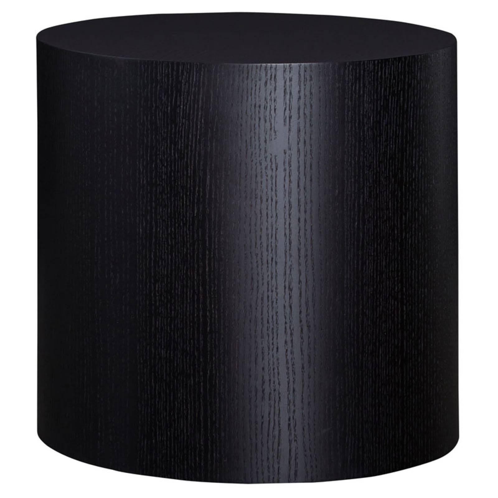 Round End Table Black Oak D148