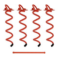 4 Pack Red Twist Tent Stakes O91996