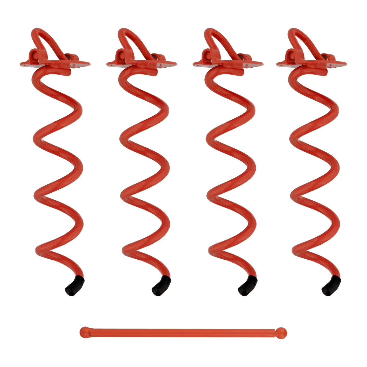4 Pack Red Twist Tent Stakes O91996