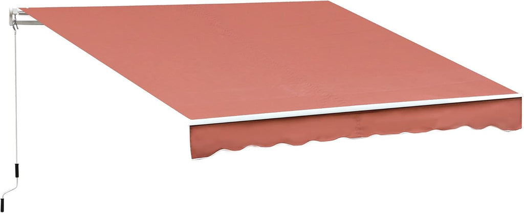 Wine Red Manual Retractable Patio Awning Q92104