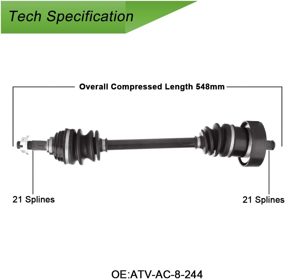 CV Axle Drive Shaft Assembly Pack of 2 R98871