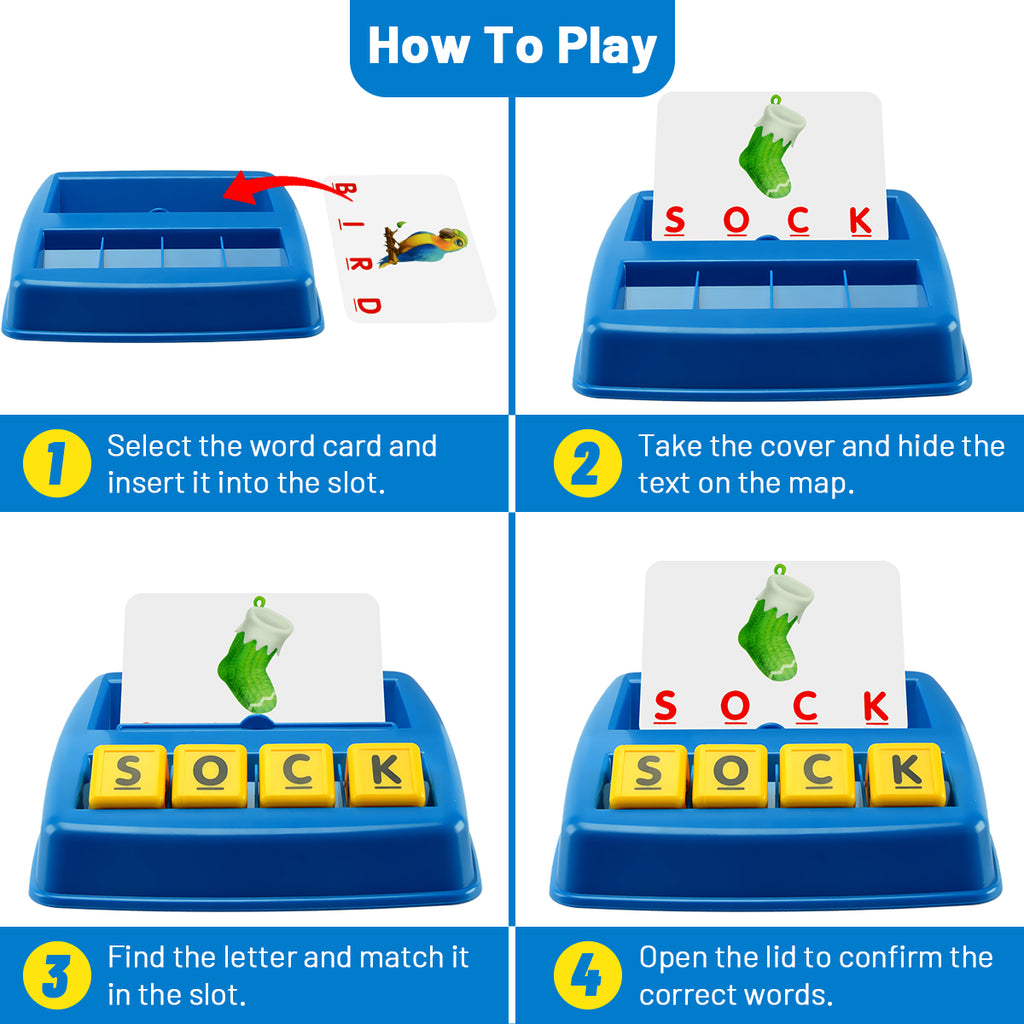 Matching Letter Spelling Games ABC Learning Toys for Kids Y424