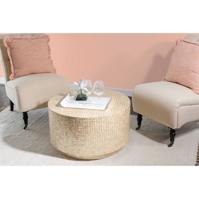 Gold Capiz Mosaic Coffee Table P830