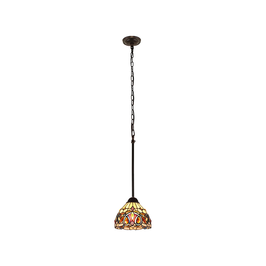 Victorian Tiffany-Style Dark Bronze Mini Pendant F34402
