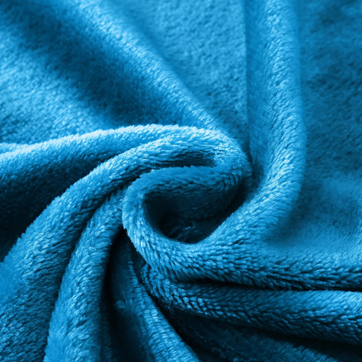 Blue Plush Microfiber Throw Blanket L61795
