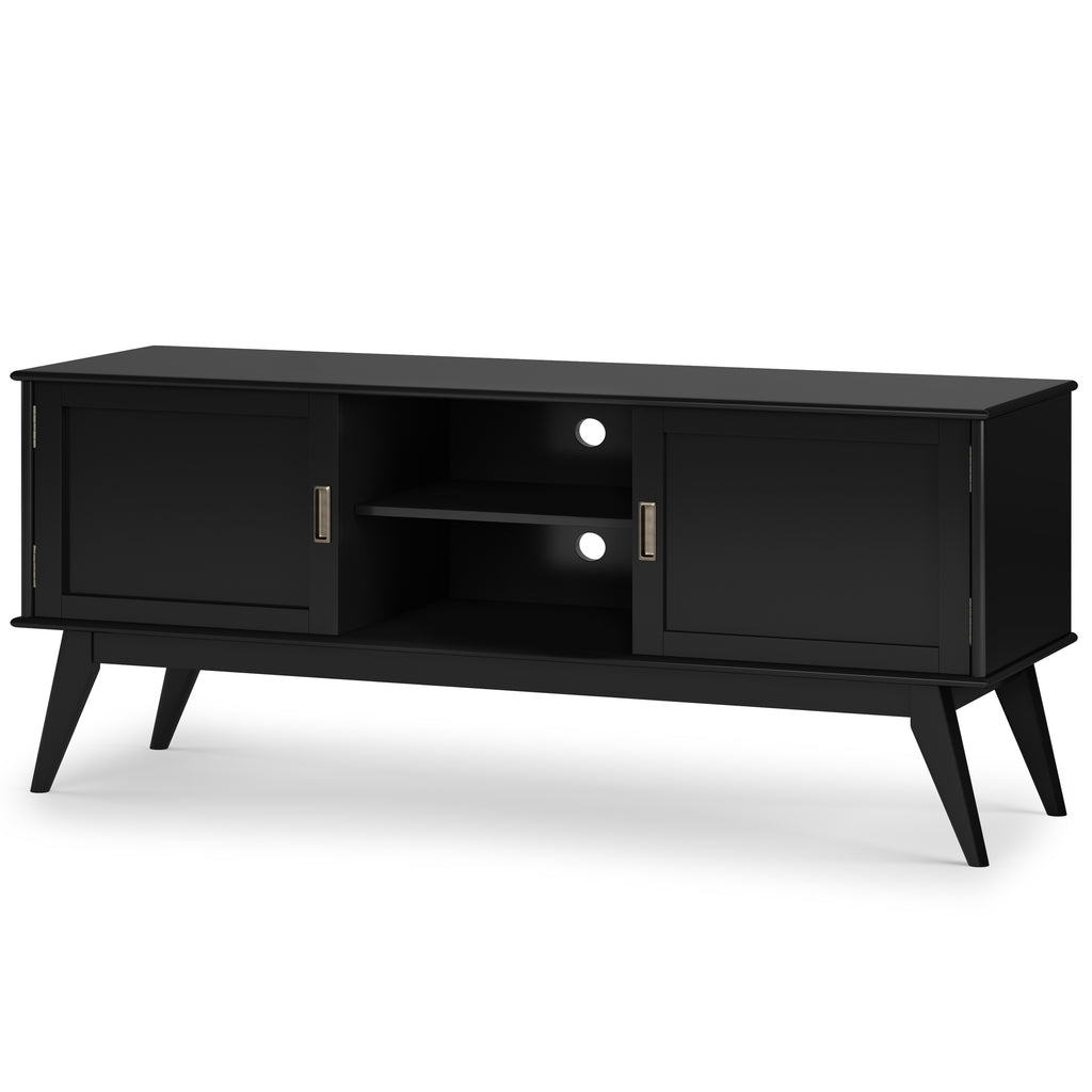 Black Low TV Media Stand Y784380