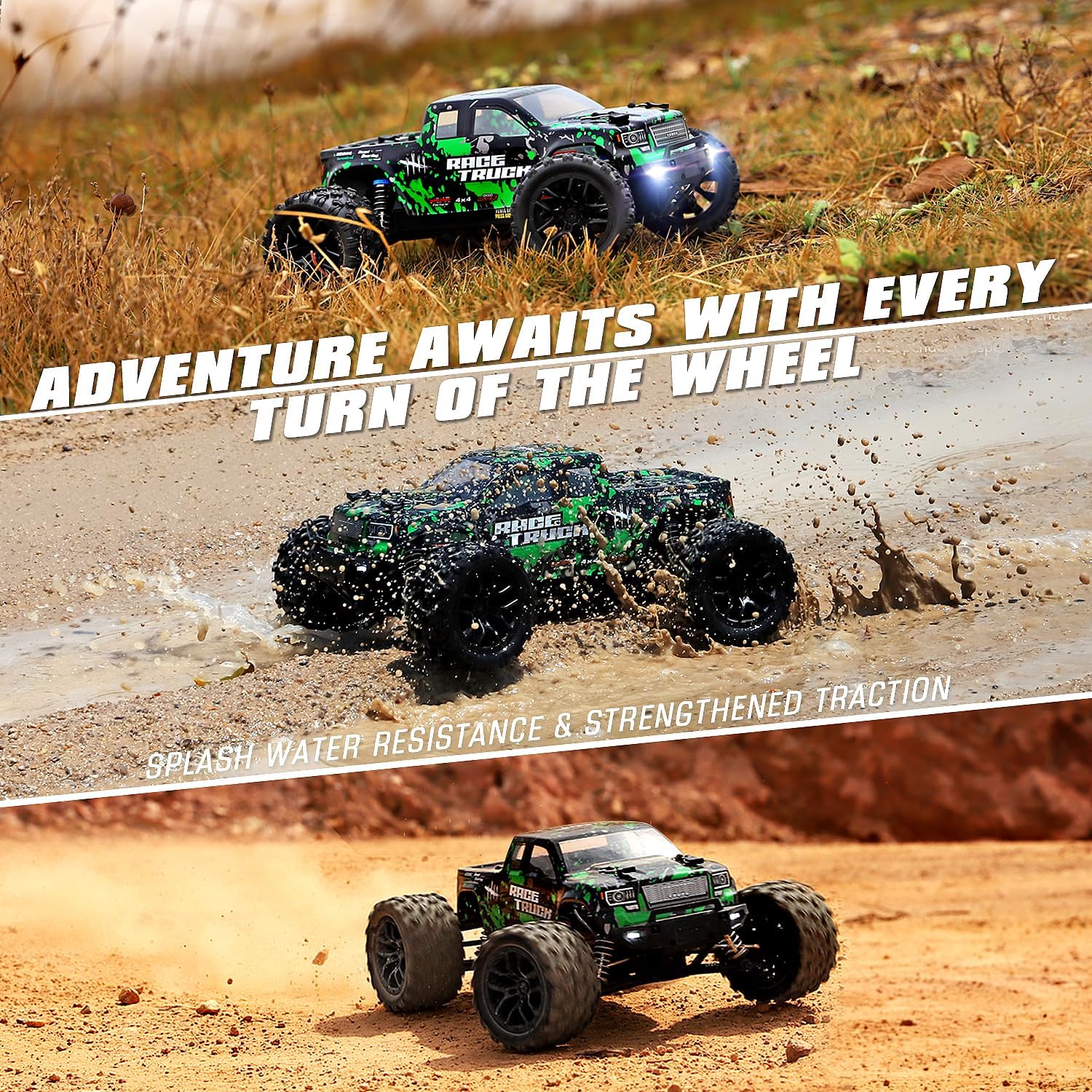 1:18 Scale 4WD Electric RC Car with 2.4 GHz Remote Control J6451