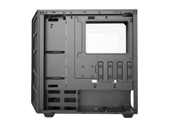 Black Compact EATX Mid-Tower Case with Tempered Glass A985370