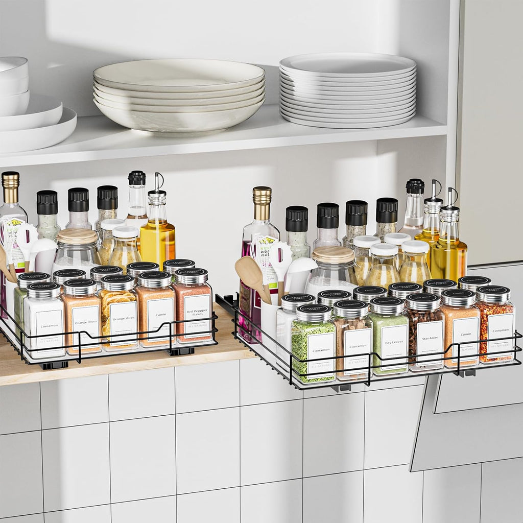 12.5''Wx10.5''Dx2.5''H Slide Out Spice Rack Organizer W491276
