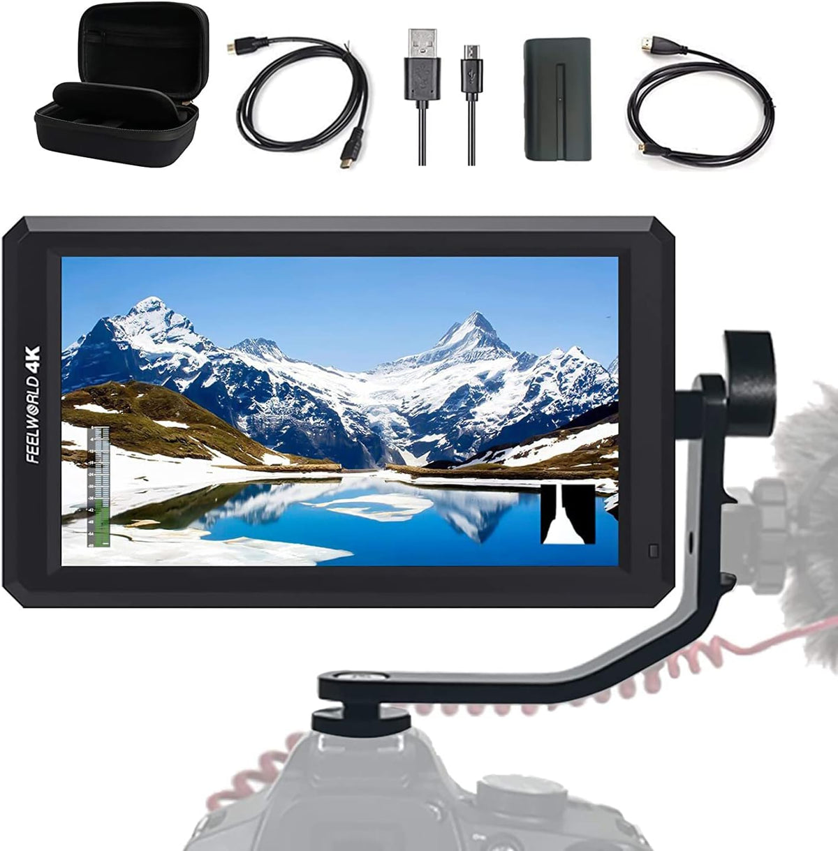 5.7Inch FHD IPS On Camera 4K HDMI Monitor with Swivel Arm K565