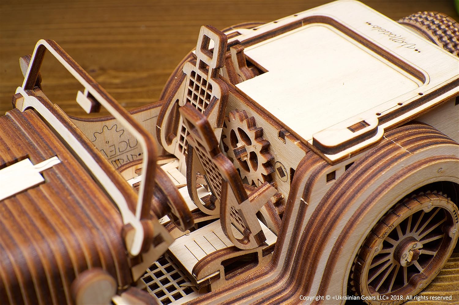 3-D Wooden Puzzle Roadster Y756