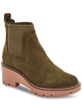 Green Chelsea Water Resistant Slip Resistant Wedge Leather Booties 7 M D5009