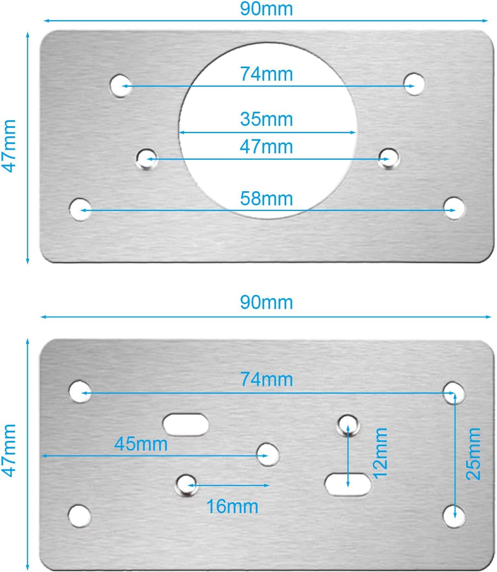 12-Pack Stainless Steel Cabinet Hinge Repair Kit with Mounting Screws A5175