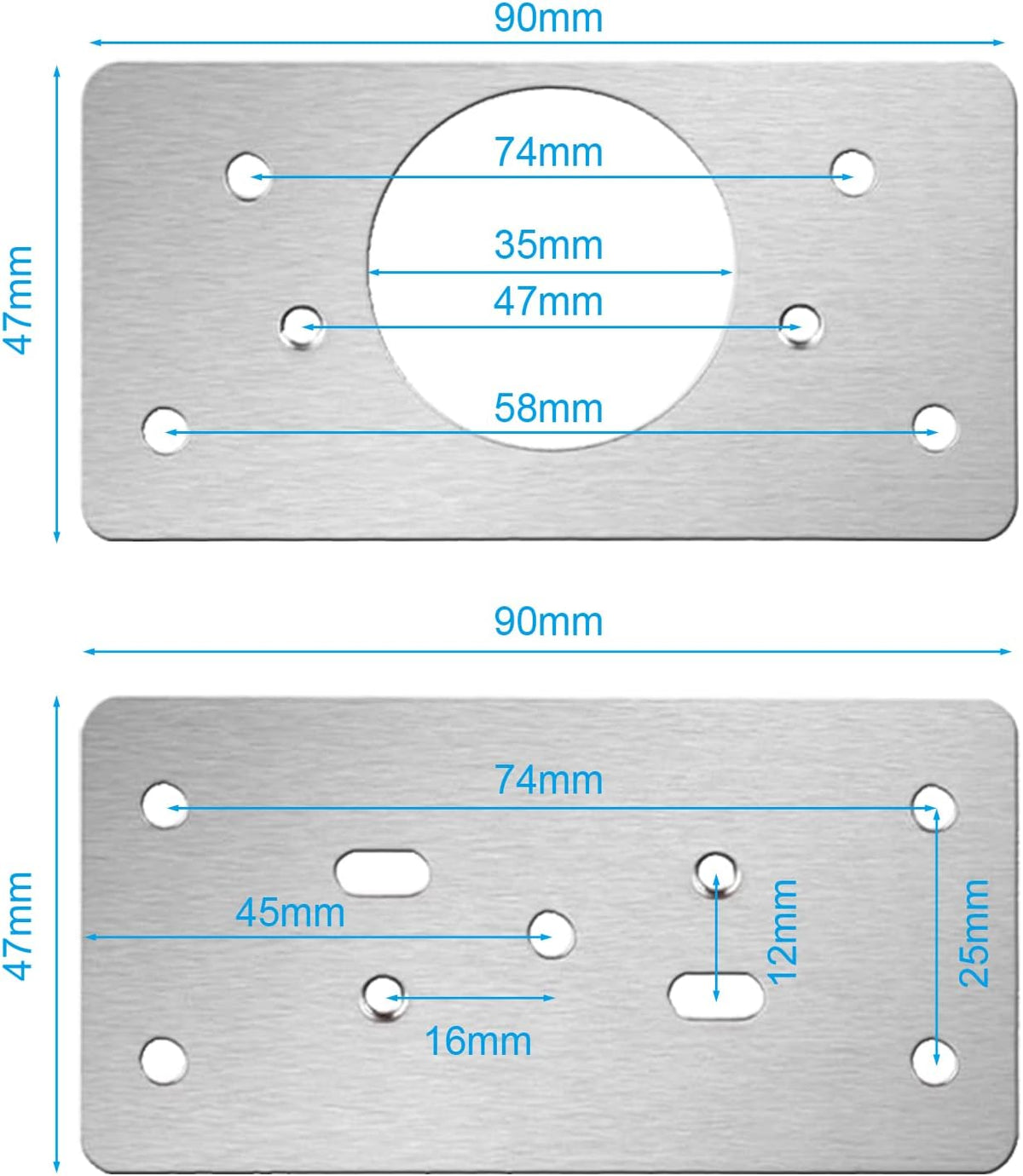 12-Pack Stainless Steel Cabinet Hinge Repair Kit with Mounting Screws A5175