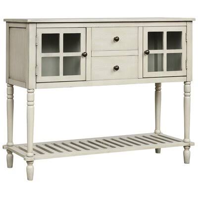Antique Grey Sideboard Console Table with Storage Cabinet H638