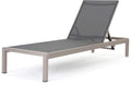Silver / Dark Grey Outdoor Mesh Chaise Lounge G8991