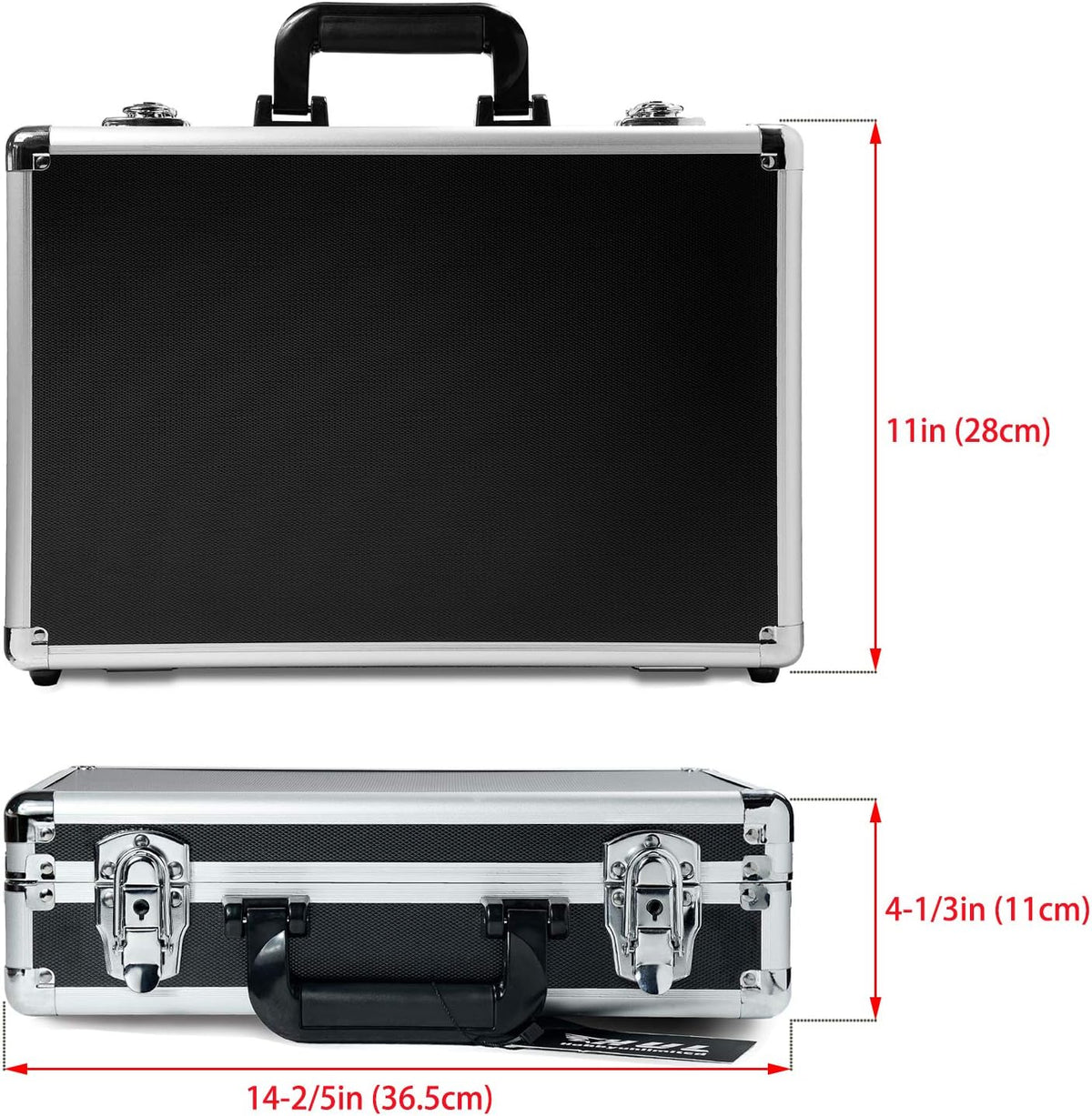 18in Two-Tone Aluminum Case with Pluck Foam Interior B9470