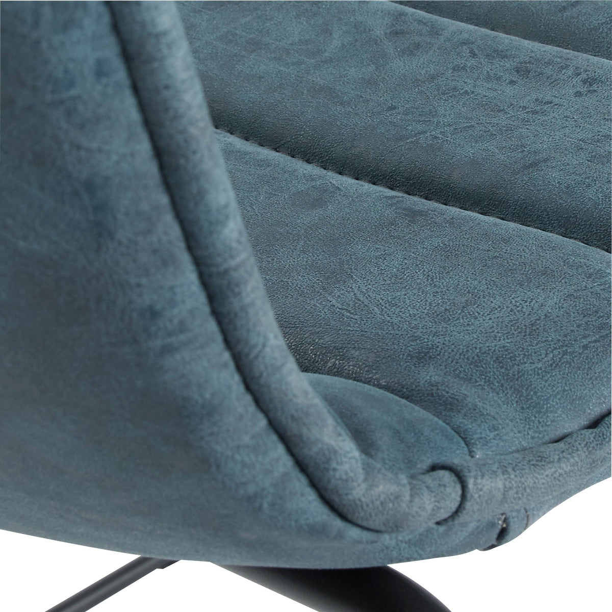 Navy Faux Leather Chair with Black Base (2-Pack) S44439