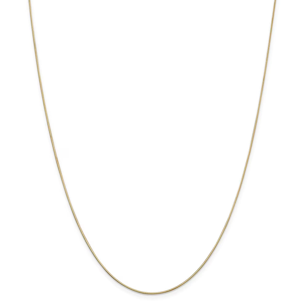 14kt Yellow Gold Octagonal Snake Chain 18 inch Lobster Clasp T38123