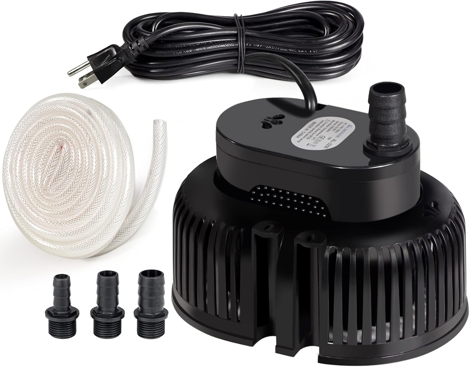 850GPH 75W Submersible Water Pump with Drainage Hose and 3 Adapters, Pack of 2 L27277