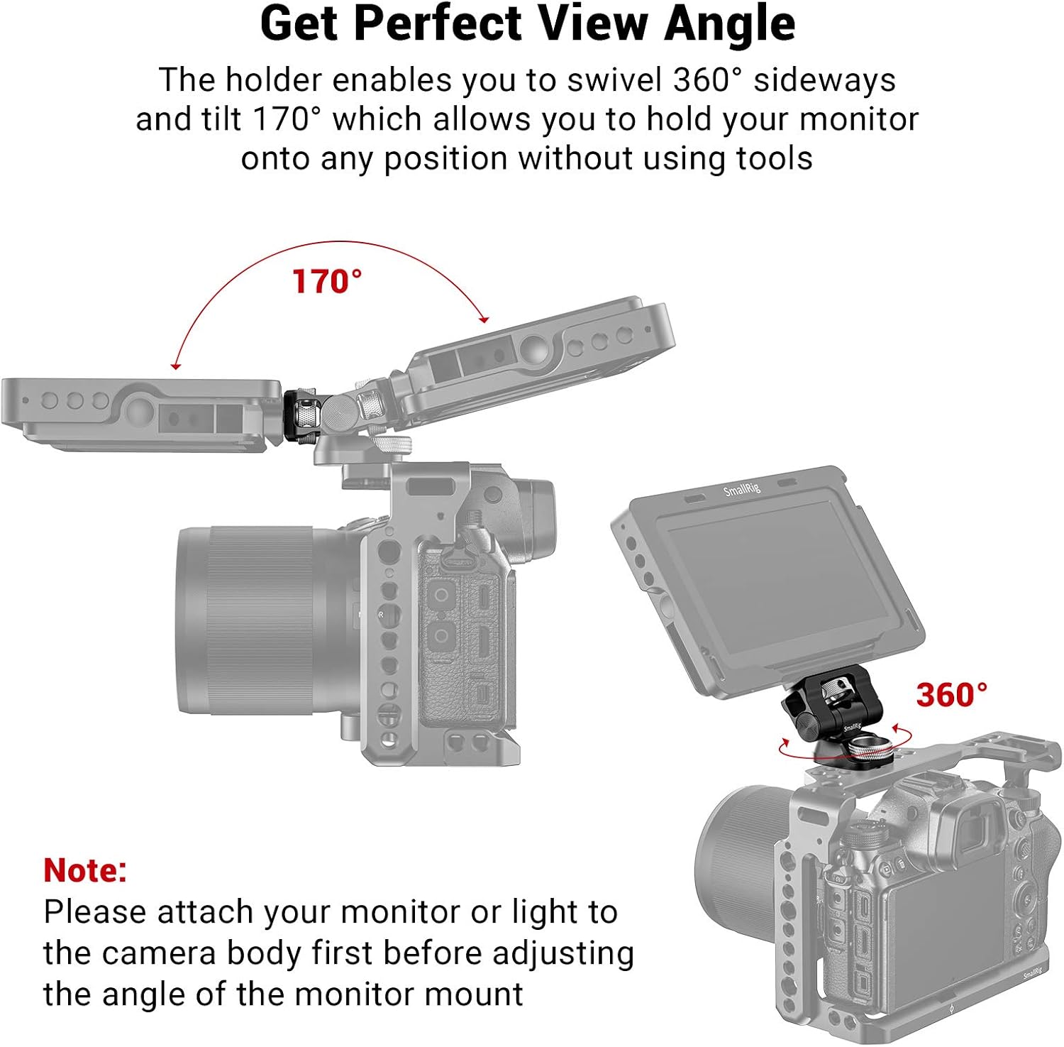 Swivel and Tilt Monitor Mount with Locating Pins Y72339