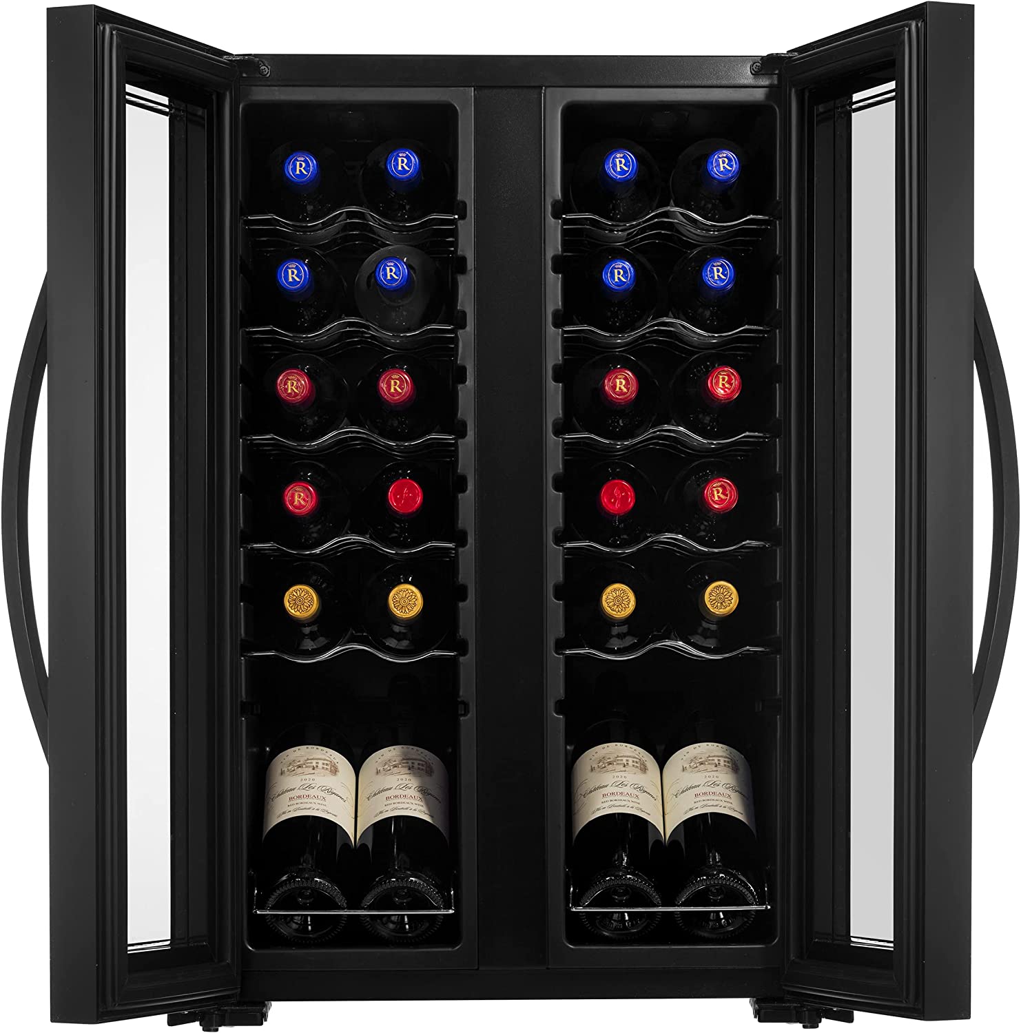 24 Bottle Freestanding Compact Wine Cooler Refrigerator with Digital Control A58085