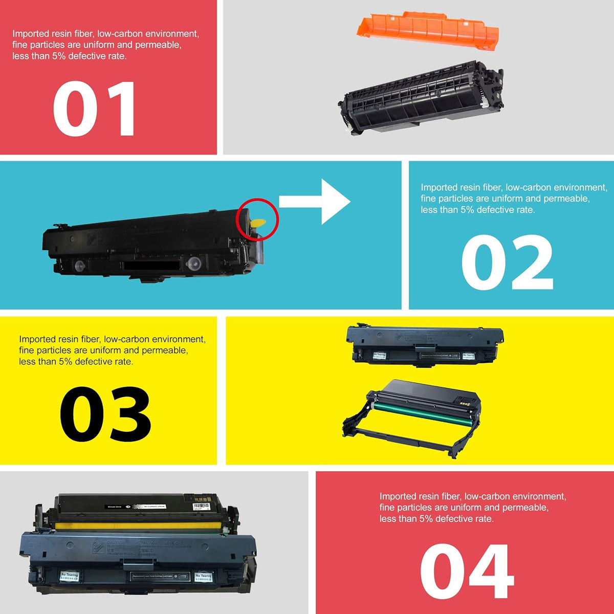 (4-Pack, Black, High Page Yield) Compatible TN-880 Toner Cartridge for Brother Printers J613849