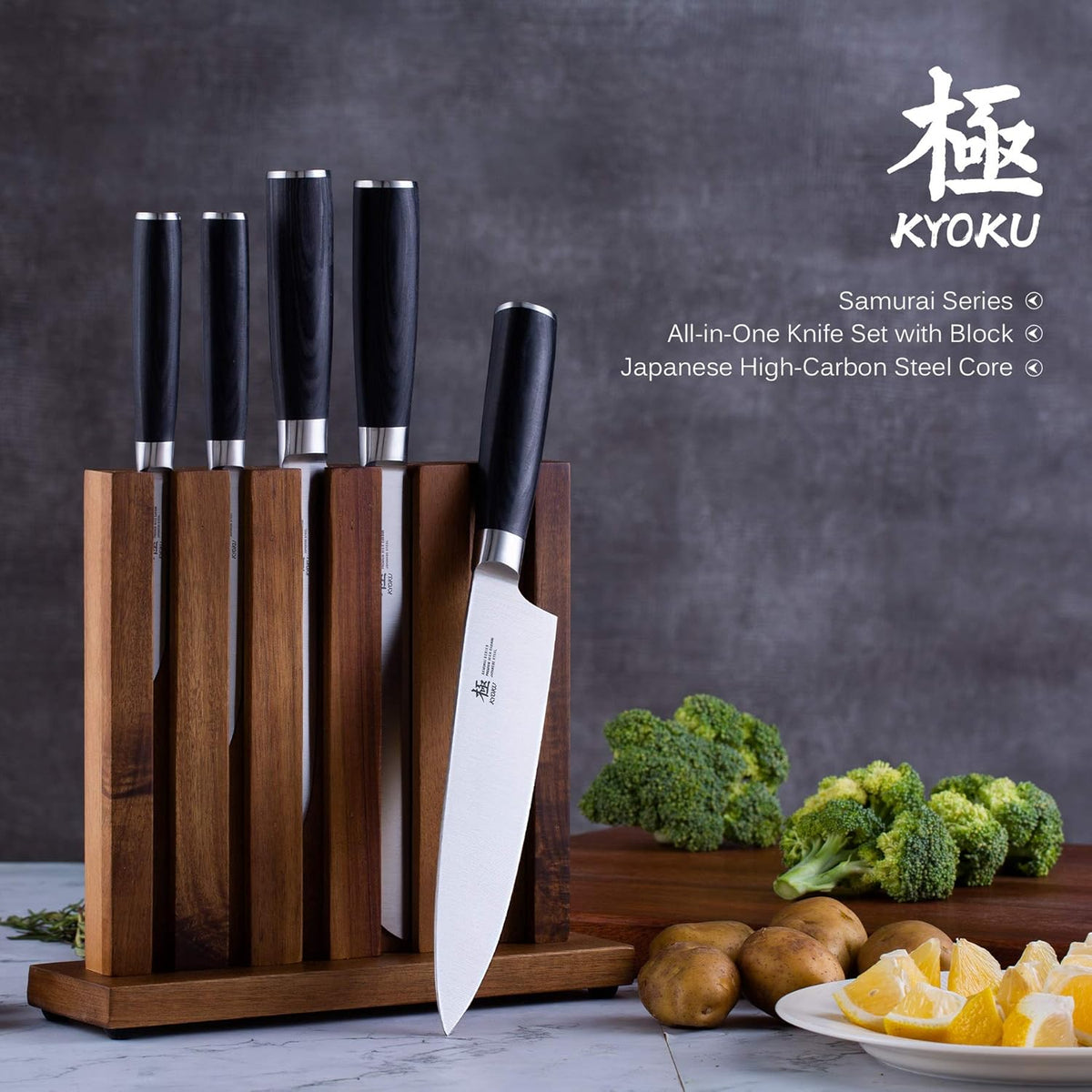 5-Piece Knife Set with Wooden Block U717