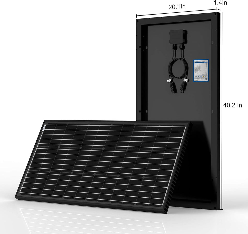 100W Monocrystalline Solar Panel Kit with 20A PWM LCD Charge Controller P829638