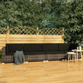 4 Piece Patio Sofa Set with Cushions Gray Poly Rattan R666