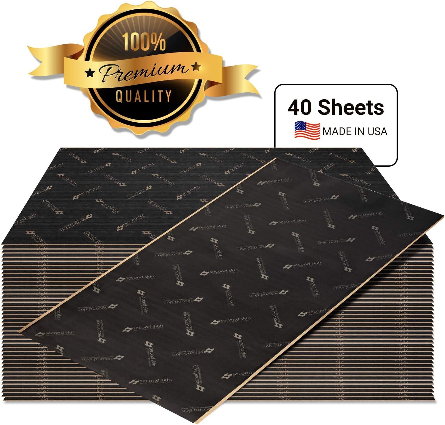 Butyl Rubber Car Sound Deadening Mat (1mm, 20 Sq Ft, 10 Sheets) S515774