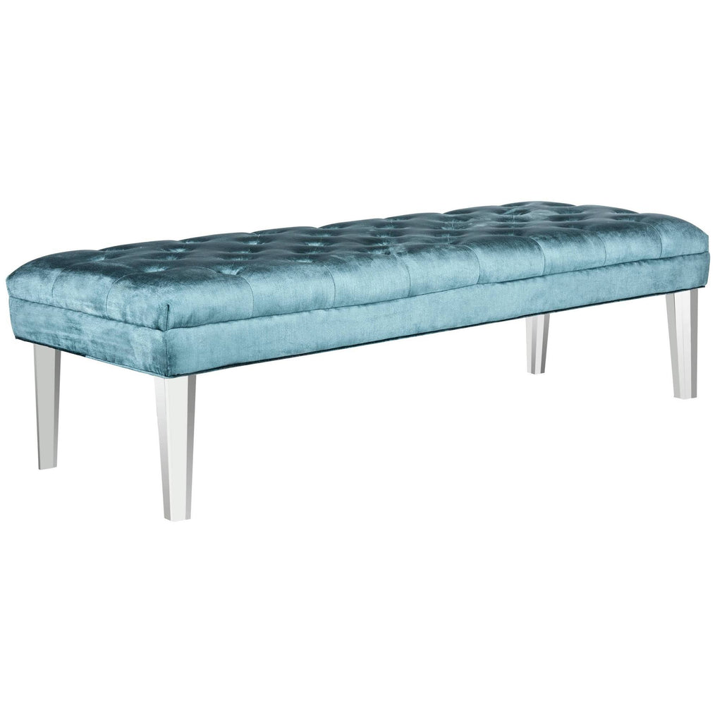 Cyan Tufted Bench R7167