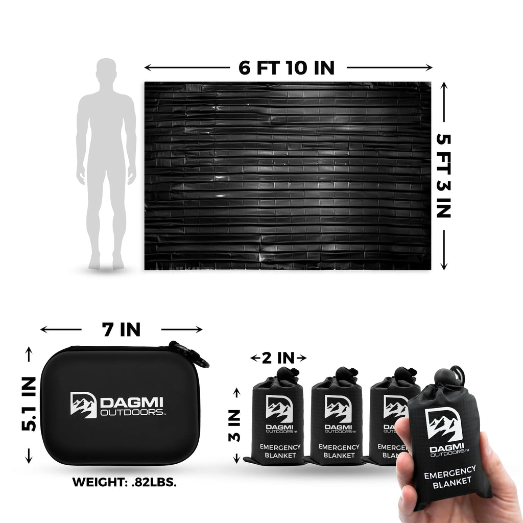 Thermal Mylar Foil Emergency Survival Blanket 4 Pack V1013