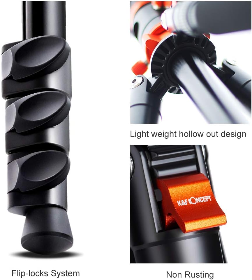62'' Aluminum Camera Tripod with Detachable Monopod K53968
