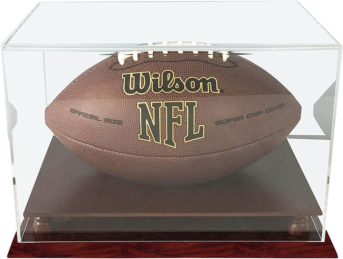 Cherry Finish Solid Wood Football Display Case J4074