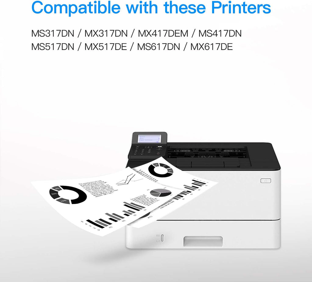 Compatible Toner Cartridge Replacement for Lexmark Printers (Black, 1 Pack) P266