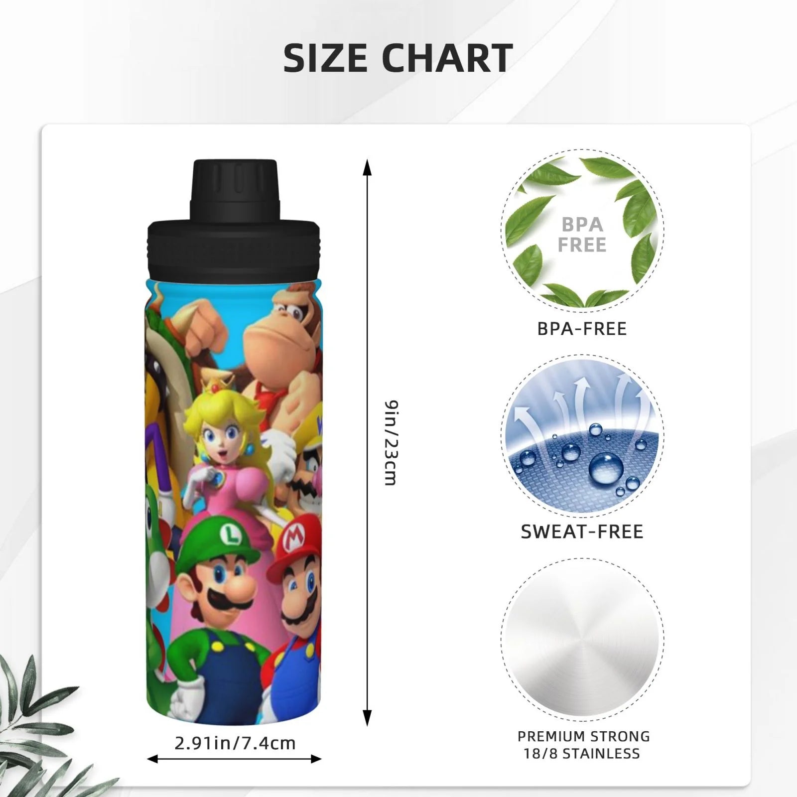18OZ Stainless Steel Insulated Water Bottle O6428