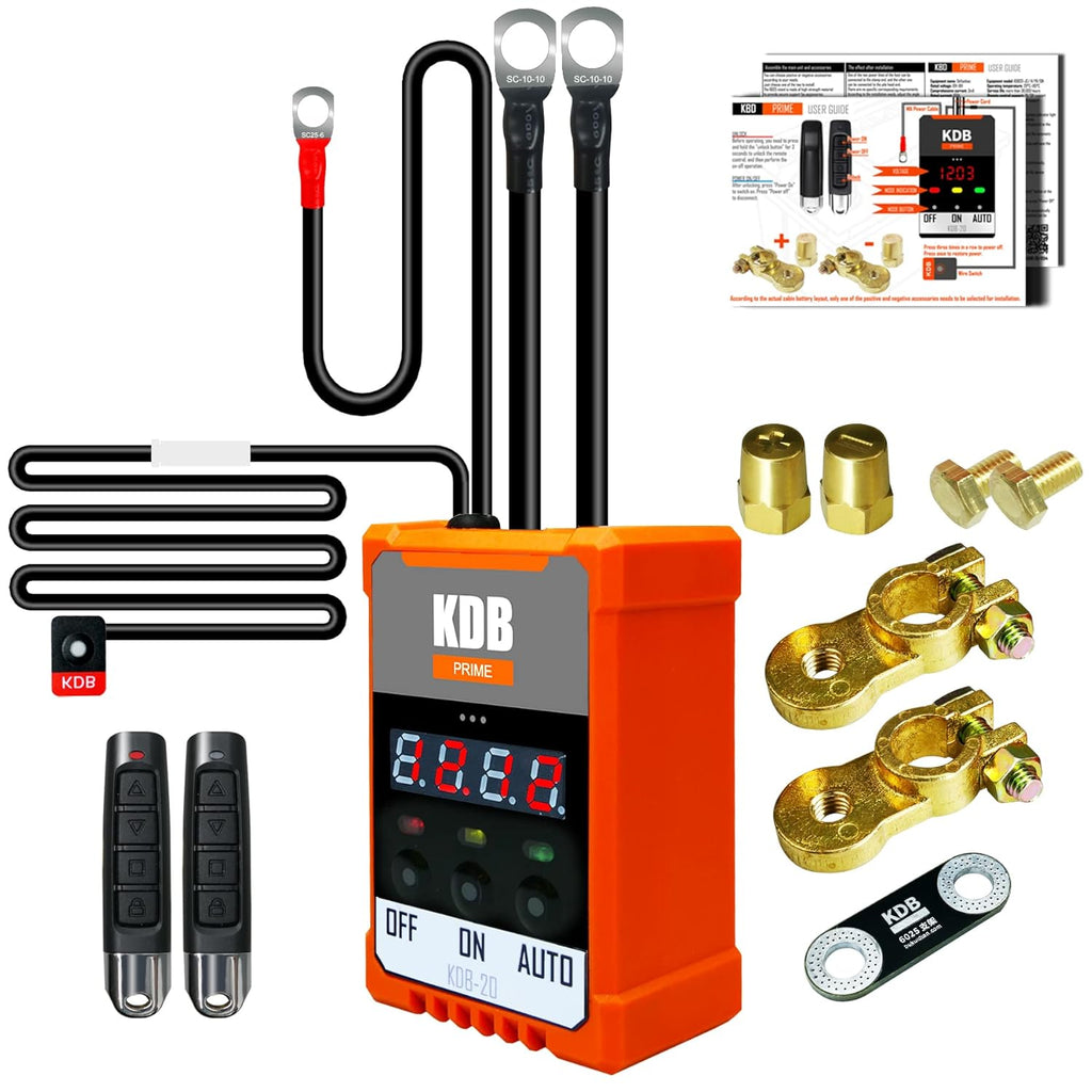 12V Car Battery Protector Voltage Disconnect Switch Kit with LED Digital Voltmeter Display B71020