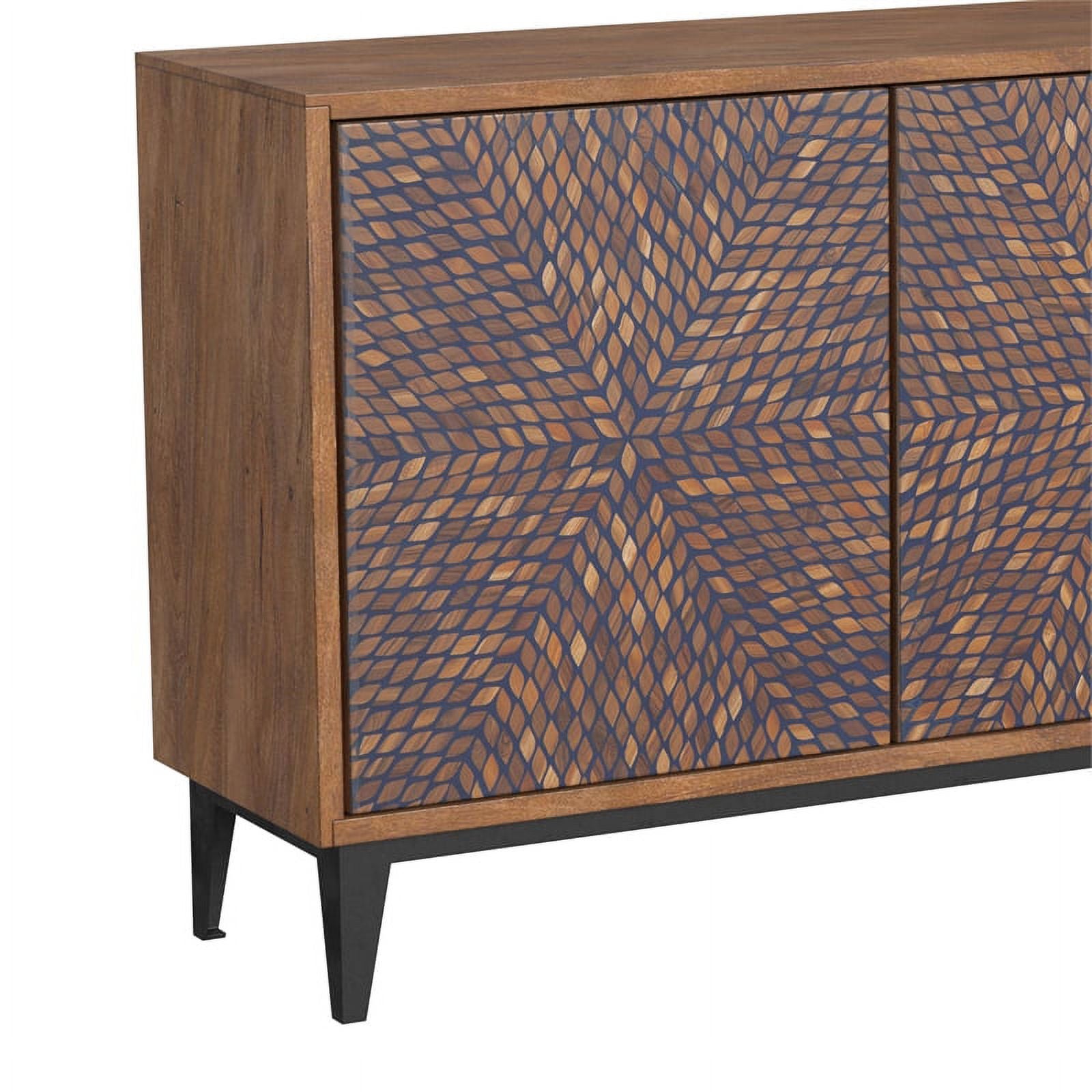 Brown Server in Wood and Metal V7805