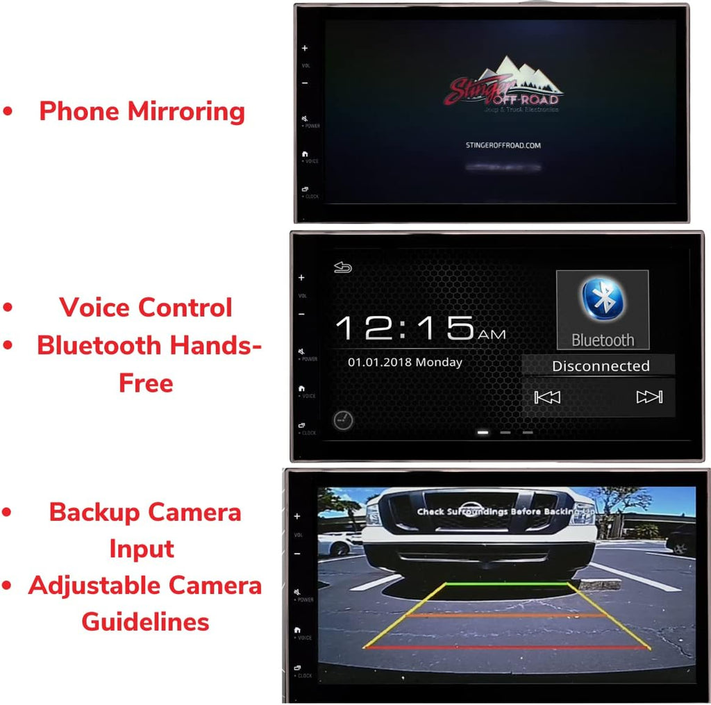 Double Din Radio Kit with Touchscreen Radio, Dash Kit, Camera Input and Antenna Adapter O3812