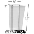 6 x 3 x 15 in. 2 Mil Clear Gusseted Poly Bags Y4946