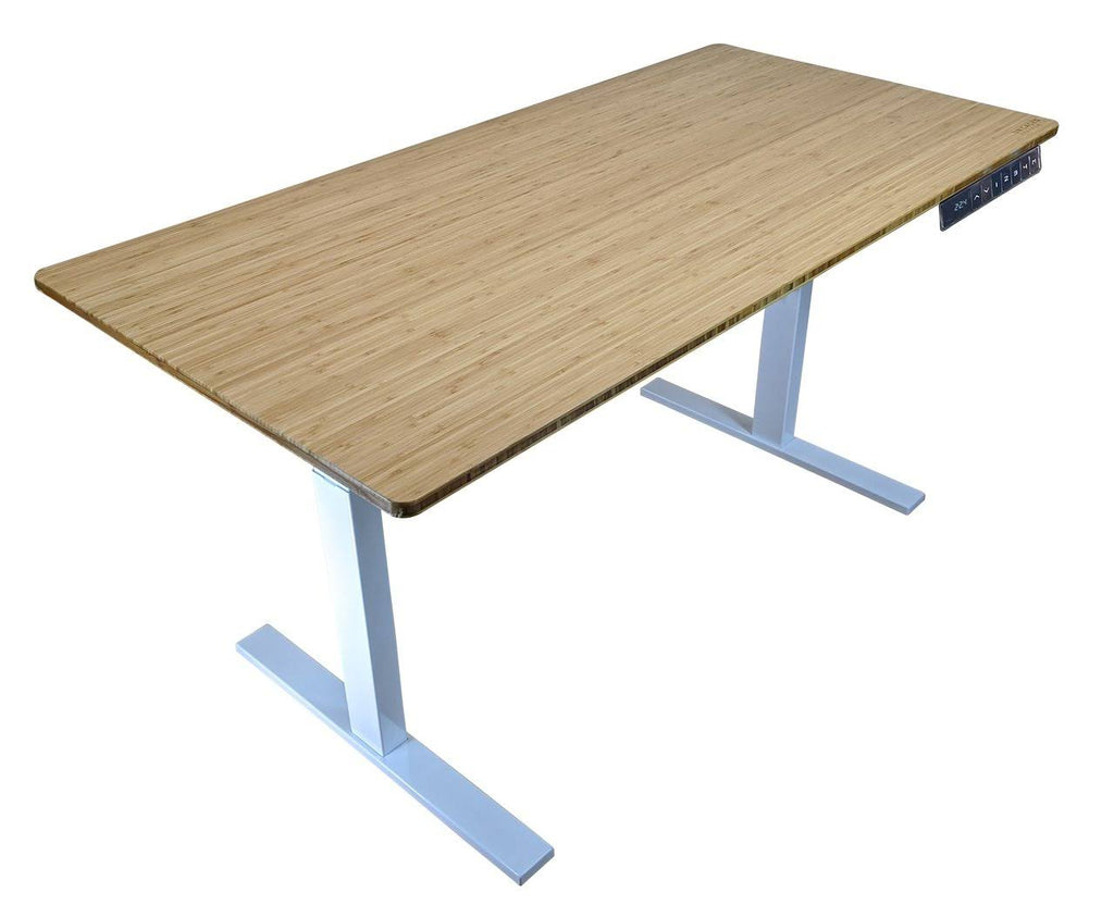 Black Bamboo Electric Adjustable Height Standing Desk M362472
