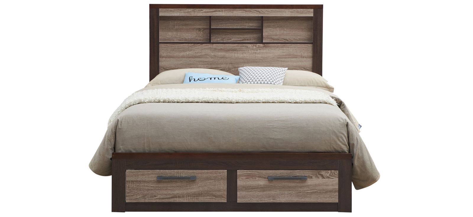 King Bed in Gray and Brown Z877
