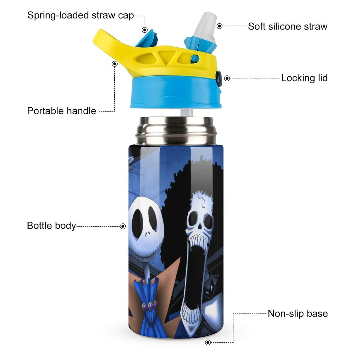 Insulated Stainless Steel Water Bottle with Straw U5756